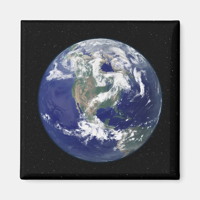 Íman Terra totalmente iluminada centrada na América do  (Frente)