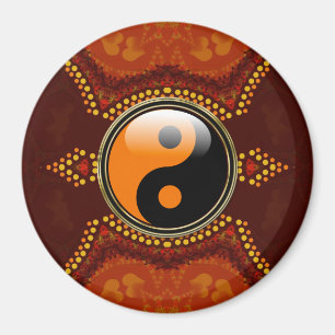 Íman Terra Tribal Nova Idade Yin Yang Magnet