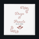 Íman Terracotta casal de casamento russo negro em Espan<br><div class="desc">design</div>