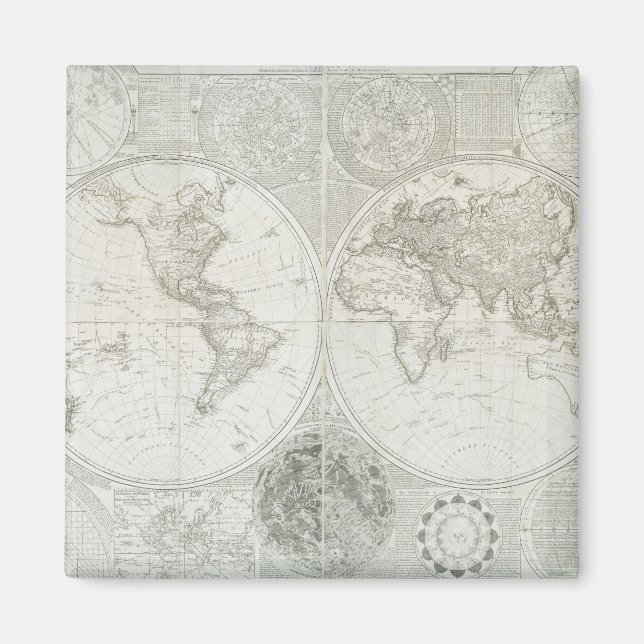Íman Terraqueous Globe por Samuel Dunn | 1787 (Frente)
