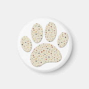 Íman Terrazzo Dog Pawprint Art