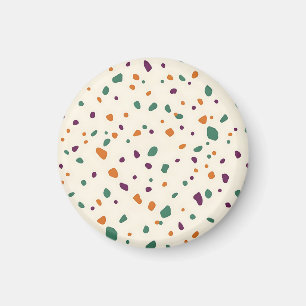 Íman Terrazzo Multicolor Orgânico Padrão de Speckle de