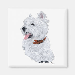 Íman Terrier branco da West Highland Cheerous