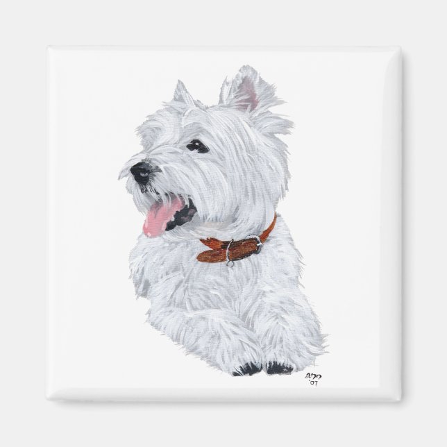Íman Terrier branco da West Highland Cheerous (Frente)