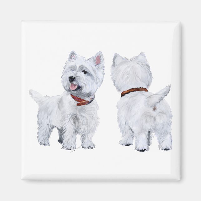 Íman Terrier Branco do West Highland (Frente)