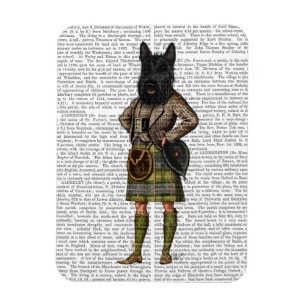 Íman Terrier escocês em kilt