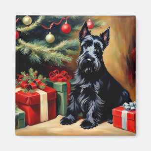 Íman Terrier escocês no Natal