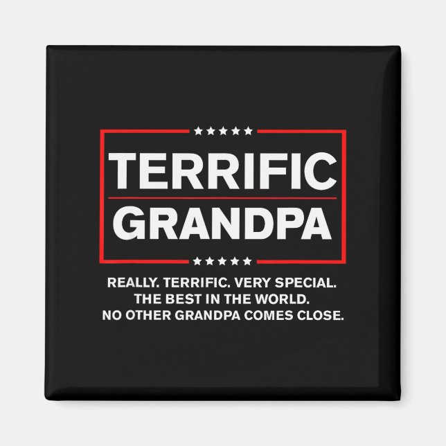Íman Terrific Grandpa - Funny Donald Trump Campaign Sty (Frente)