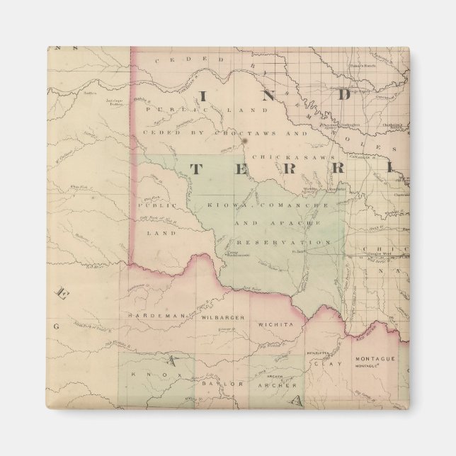 Íman Território Indiano e Texas, Parte Noroeste (Frente)