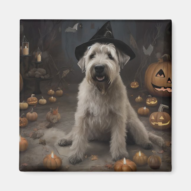 Íman Terror de Halloween das Abóboras do Wheaten Terrie (Frente)