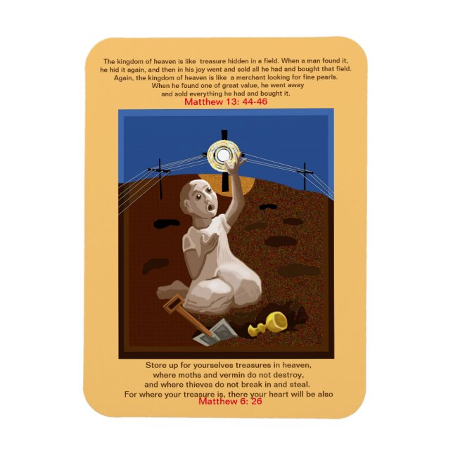 Íman Tesouro num campo (Vertical)