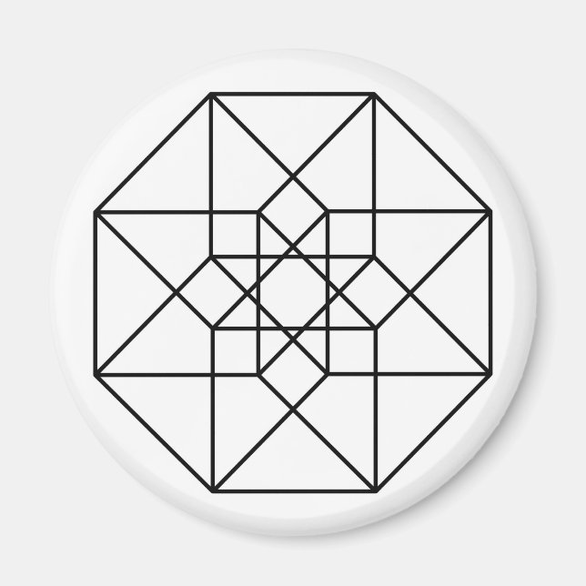 Íman Tesseract (contorno preto) (Frente)