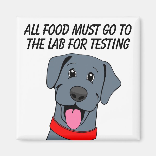 Íman Testador de Comida Black Labrador (Frente)