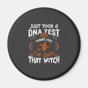 Íman Teste De Dna Bruxa Halloween Abóbora Teia De Aranh