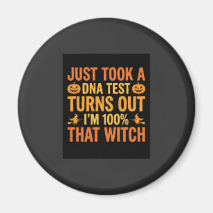 Íman Teste de DNA de Bruxa de Halloween Design Engraçad