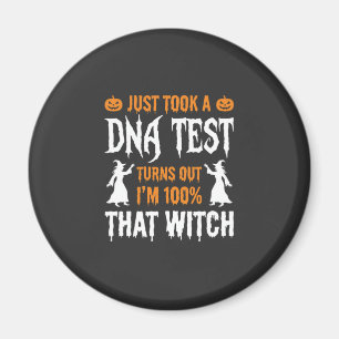 Íman Teste de DNA de Bruxa Engraçado de Halloween Gráfi