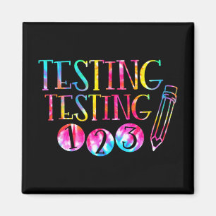 Íman Teste do dia de teste do professor Teste 1-2-3