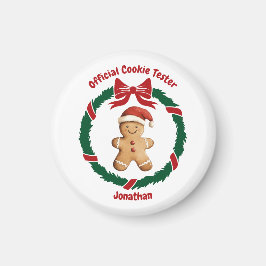 Íman Teste Oficial de Biscoito de Natal Fofo