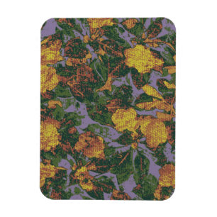 Íman Teste padrão amarelo da camuflagem da flor