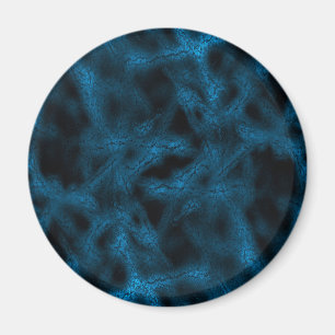 Íman Teste padrão azul da fantasia