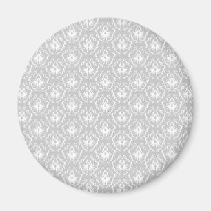 Íman Teste padrão branco e cinzento elegante. Damasco