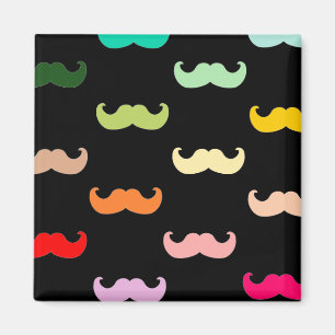 Íman Teste padrão colorido do bigode do arco-íris no