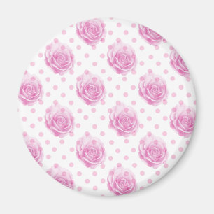 Íman Teste padrão cor-de-rosa bonito dos rosas