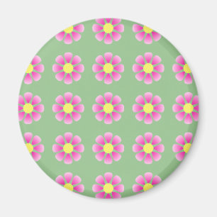 Íman Teste padrão cor-de-rosa da margarida