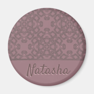 Íman Teste padrão cor-de-rosa empoeirado personalizado