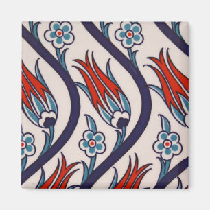 Íman Teste padrão da tulipa dos otomanos/arte do
