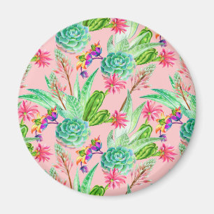 Íman Teste padrão de florescência dos Succulents da