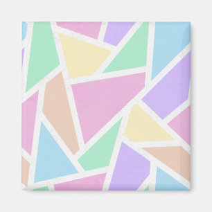 Íman Teste padrão de mosaico Pastel do arco-íris