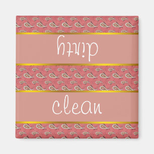 Íman Teste padrão de Paisley da pétala do Foxglove