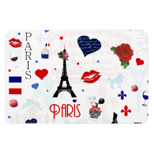 Íman Teste padrão de Paris com torre Eiffel