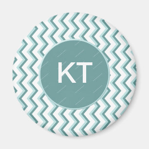 Íman Teste padrão de ziguezague de Chevron no verde da