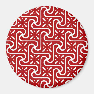 Íman Teste padrão do azulejo, obscuridade - vermelho e