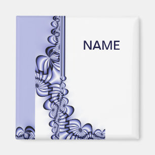 Íman Teste padrão do design gráfico - azul branco + s