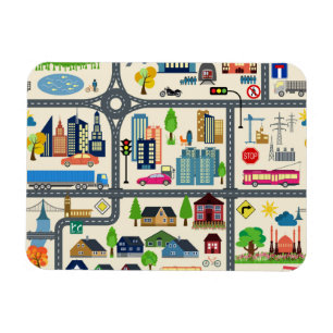 Íman Teste padrão do mapa da cidade