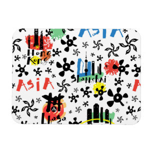 Íman Teste padrão dos símbolos de Ásia  