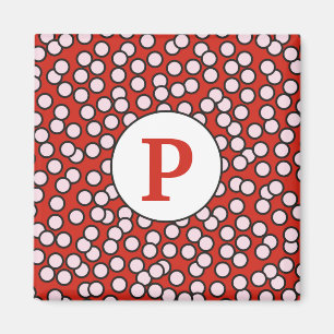 Íman Teste padrão Dotty do monograma