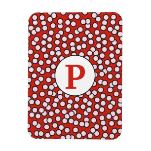 Íman Teste padrão Dotty do monograma