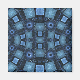 Íman Teste padrão geométrico do abstrato azul dos