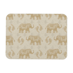 Íman Teste padrão Khaki da caravana do elefante