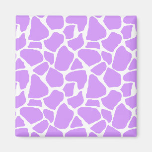 Íman Teste padrão roxo do girafa