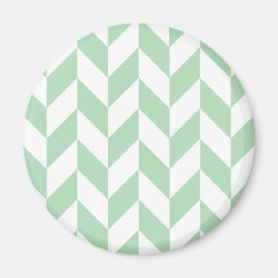 Íman Teste padrão verde de Herringbone da hortelã