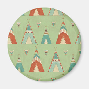 Íman Teste padrão verde do Teepee de etapa de Geo do