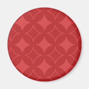 Íman Teste padrão vermelho do shippo