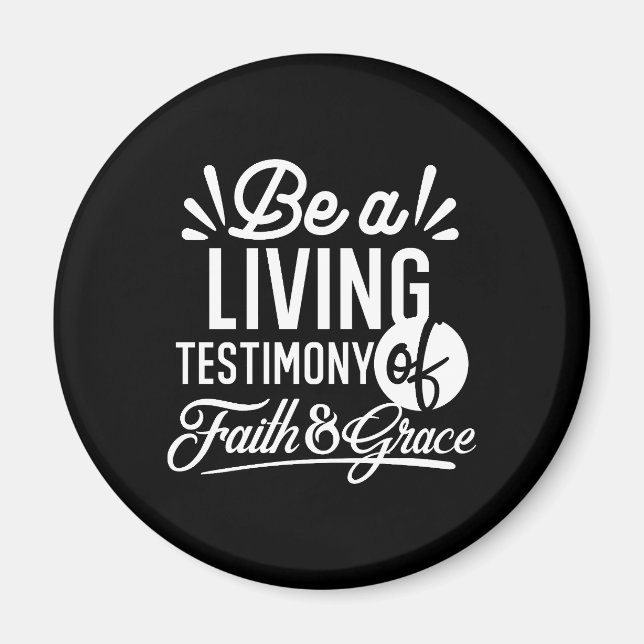 Íman Testemunho de Vida Espiritual Citação de Fé e Graç (Frente)
