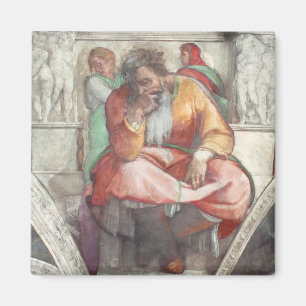Íman Teto da capela de Sistine: O profeta Jeremiah