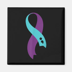 Íman Teto Roxo - Fita Semicolão - Prevenção Suicida Aw